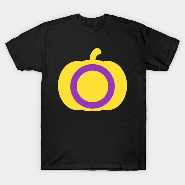 Halloween Pumpkin LGBT Flag Intersex T-Shirt by aaallsmiles